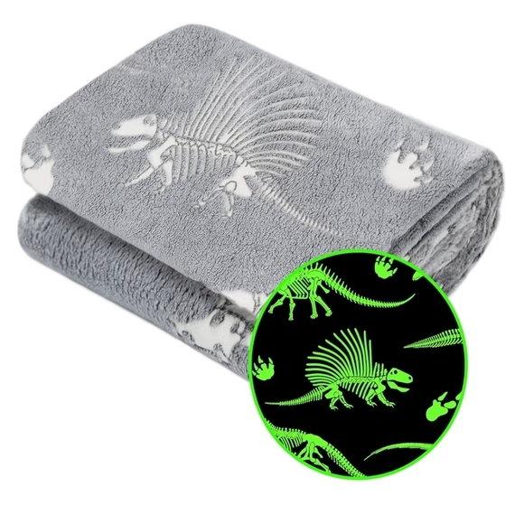Other - Gray Dinosaur Skeleton Blanket
